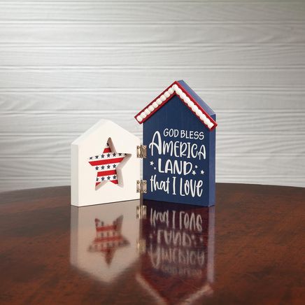 Wood "God Bless America" Table Sitter by Holiday Peak™-374730