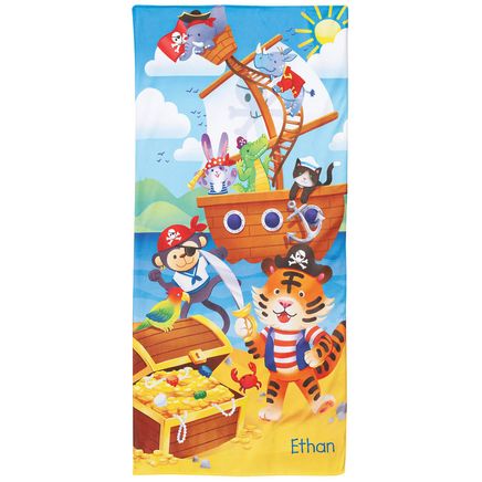 Personalized Pirate Ship Beach Towel-374932