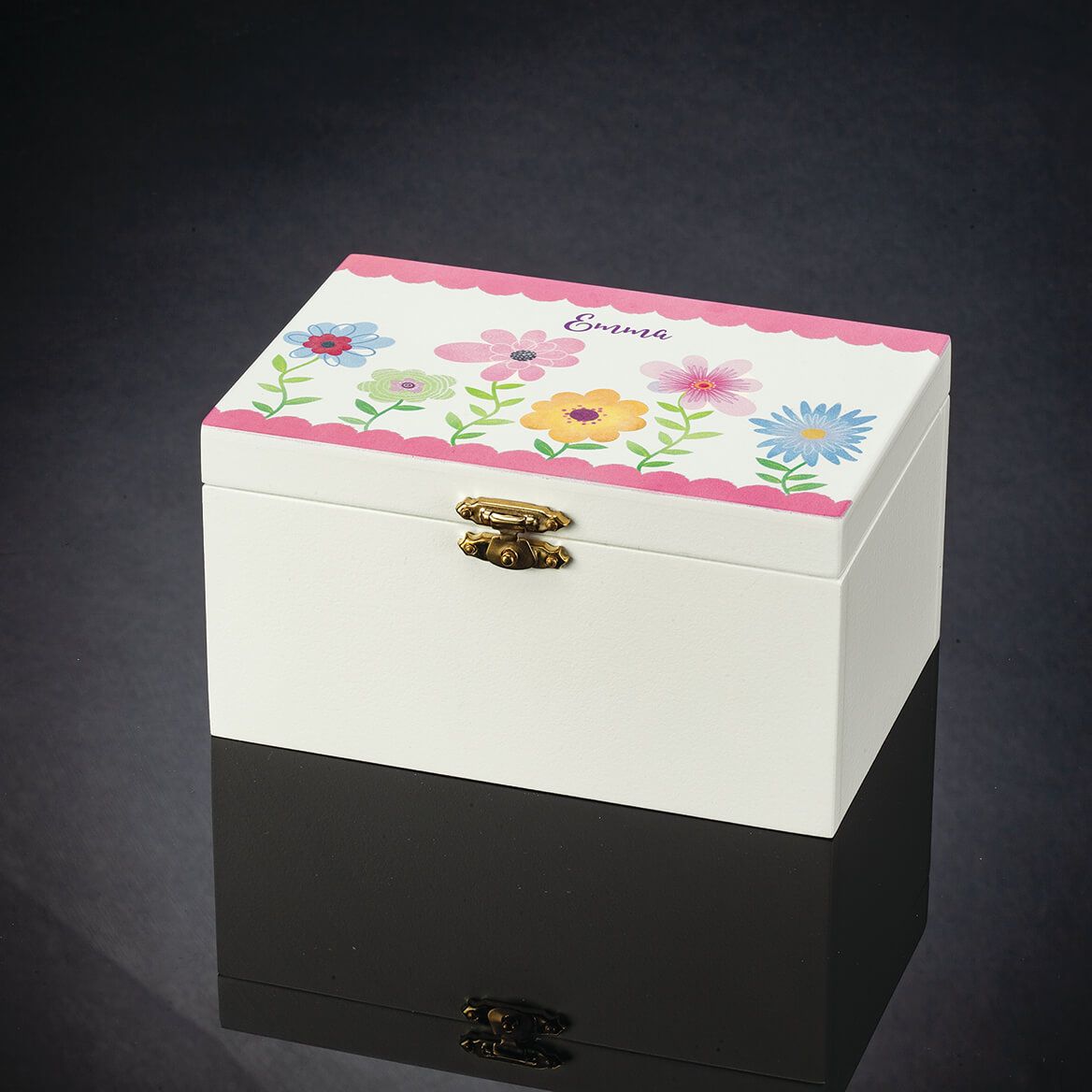 Personalized Floral Children's Jewelry Box-375084