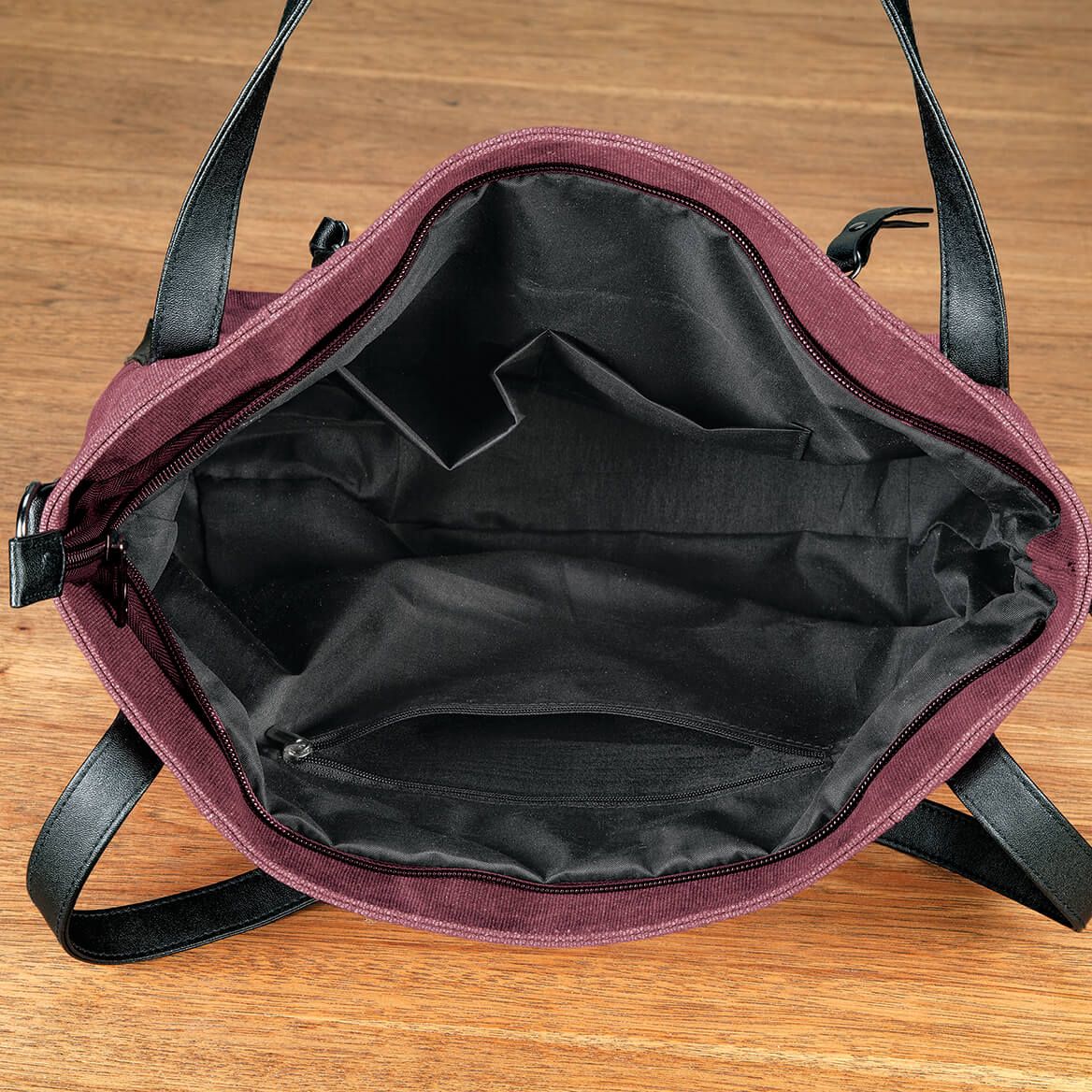 Vintage Canvas Shoulder Tote with Coin Purse