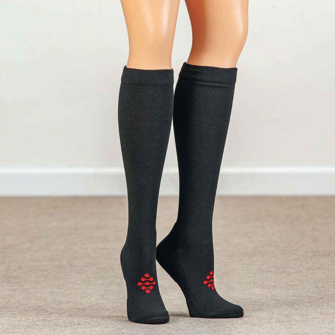 Mild Graduated Compression Over-The-Calf Socks, 2 Pairs-375560