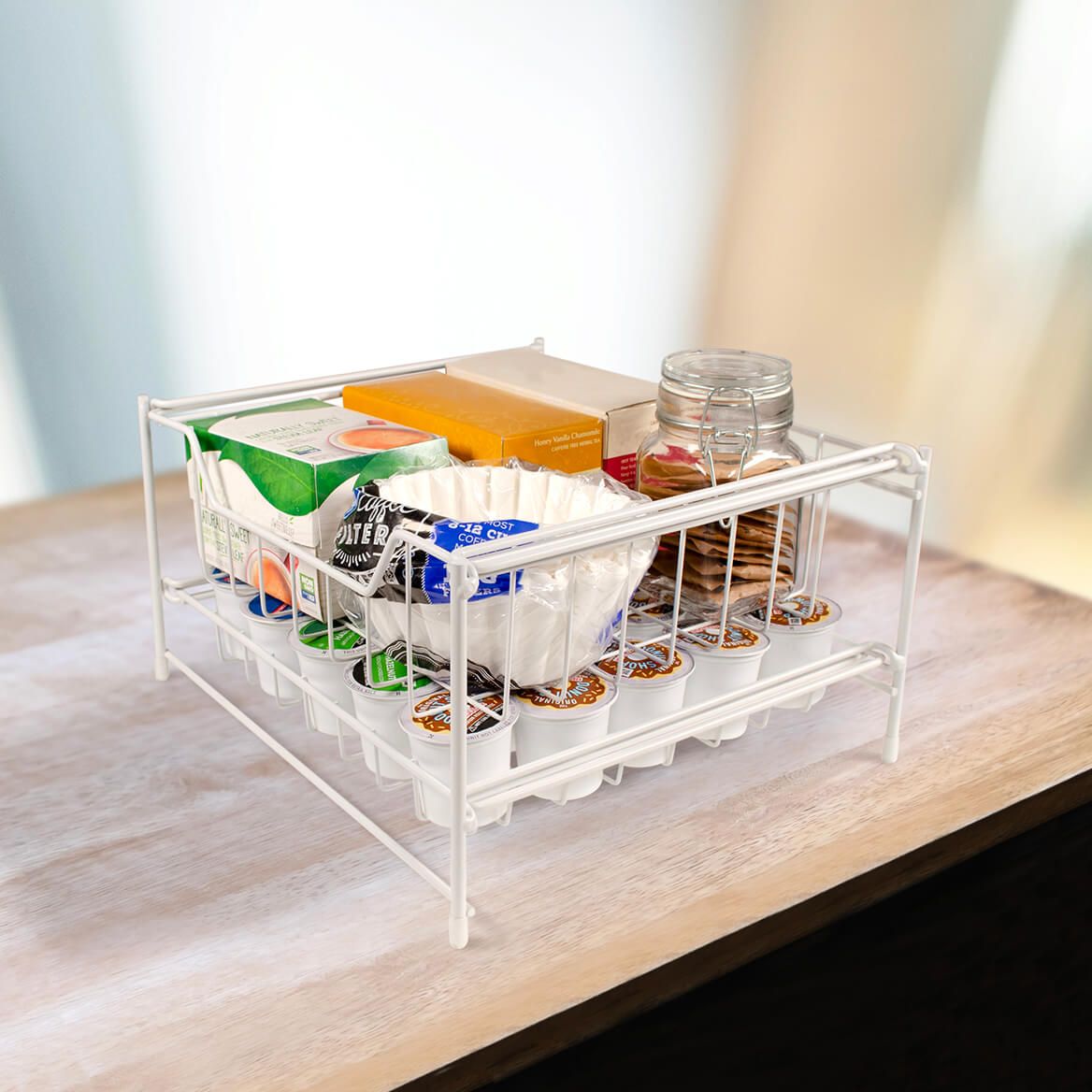 White Pantry Snack Organizer by Home Marketplace-375679