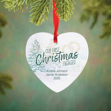 Personalized Our First Christmas Engaged Ornament-375730