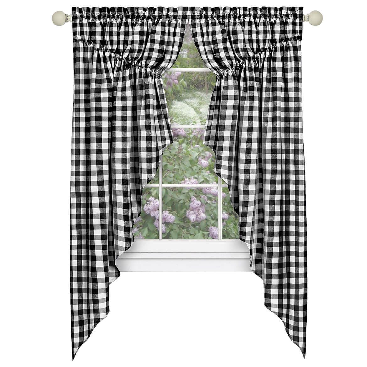 2-Pc. Buffalo Check Gathered Swag Curtain Set-375808