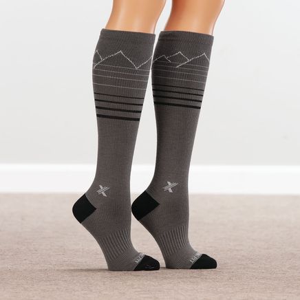 Merino Wool Knee-High Compression Socks, 15-20 mmHg-375838