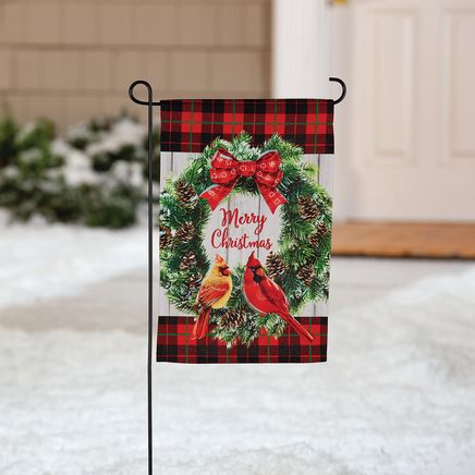 Merry Christmas Cardinals Wreath Garden Flag By Fox River™ Creations-375862