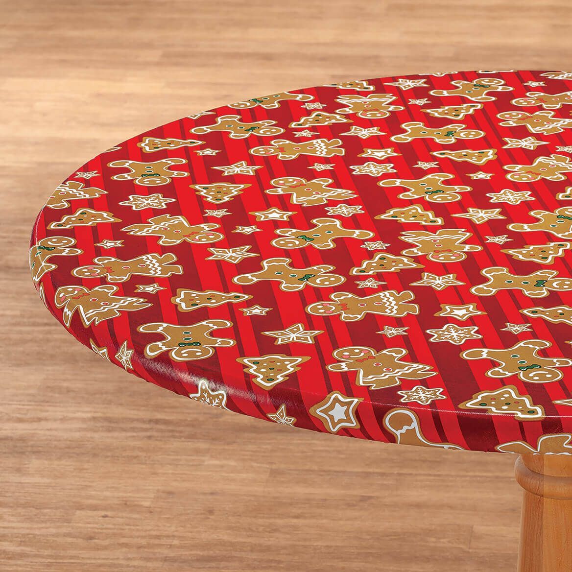 Gingerbread Fun Elasticized Table Cover By Chef's Pride™-375931