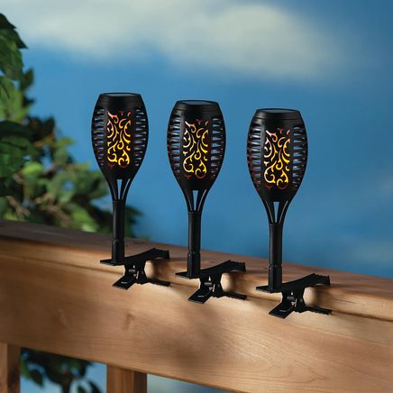 Clip-On Dancing Flame Lights, Set of 3 by Fox River™ Creations-376438