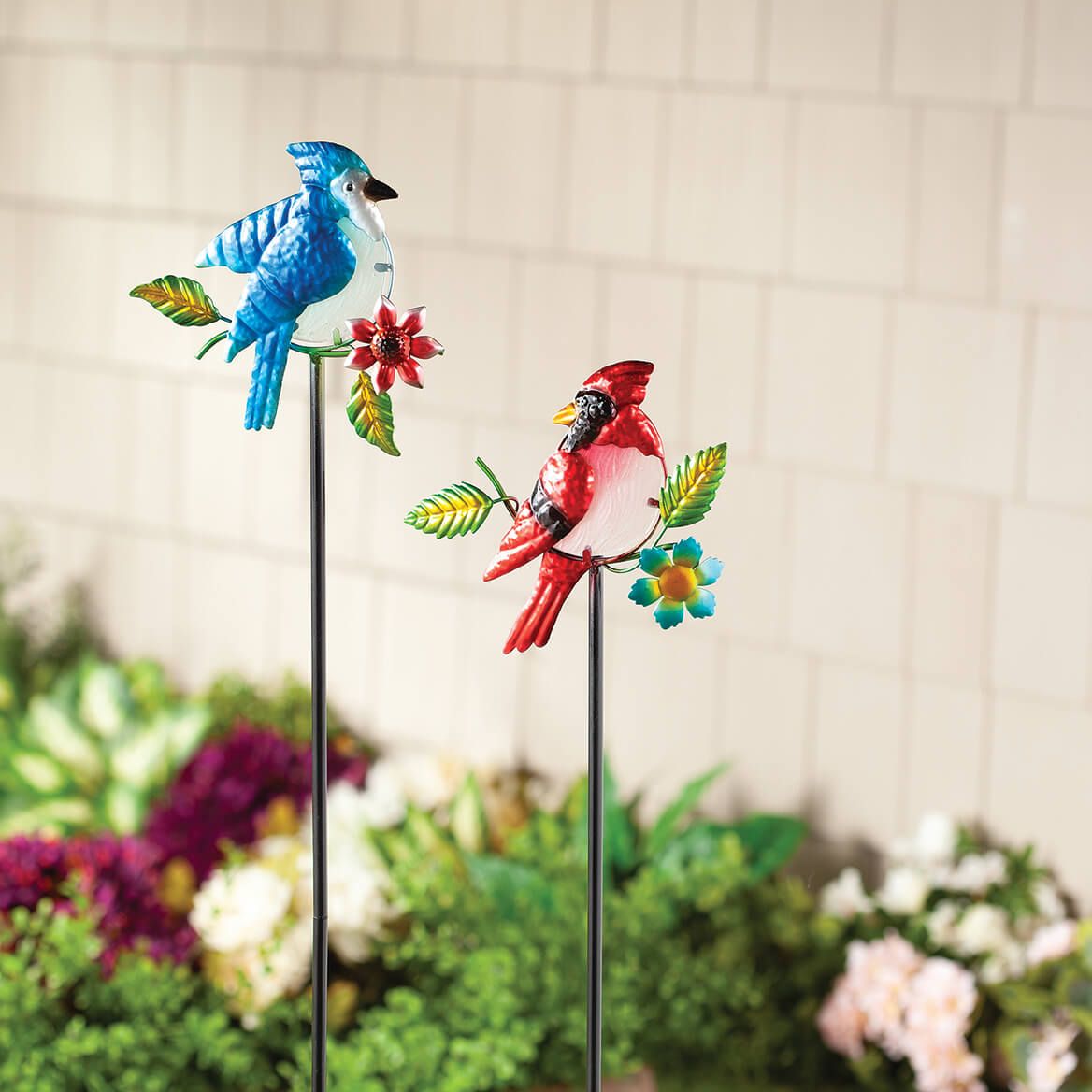 Metal and Glass Bird Stakes by Fox River™ Creations, Set of 2-376487