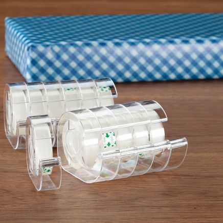 Transparent Tape Rolls On Dispenser, 12-Pack-376497