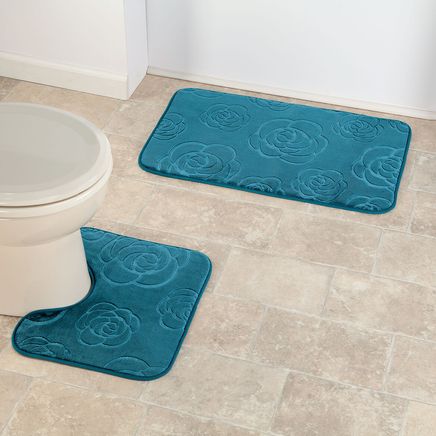 2-Pc. Rose Embossed Memory Foam Mat Set-376550