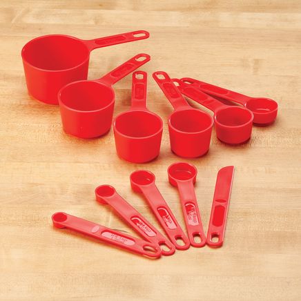 11-Pc. Red Measuring Cup/Spoon Set-376756