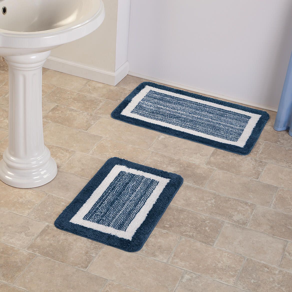 Border Non-Slip Bath Rugs, Set of 2 by OakRidge™-376827