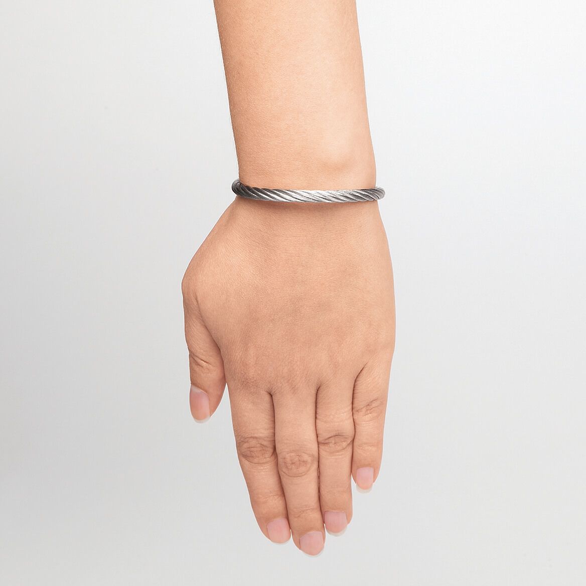 Twisted Magnetic Cable Cuff Bangle-376932