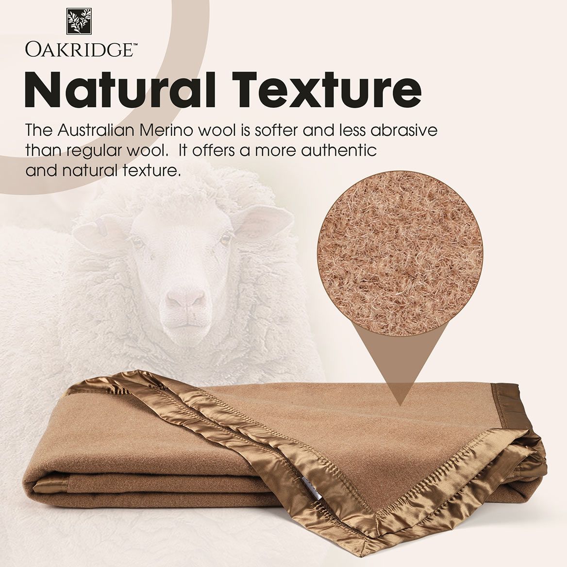 Heirloom Australian Wool Blanket by OakRidge™-377158