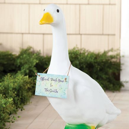 Personalized Spring Flowers Goose Sign-377473