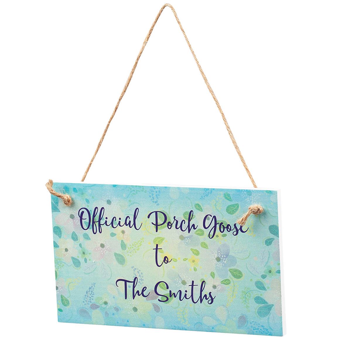 Personalized Spring Flowers Goose Sign