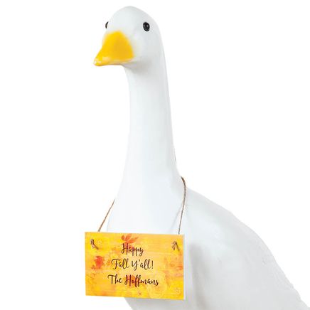 Personalized Fall Leaves Goose Sign-377475