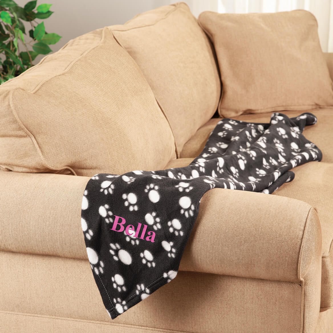 Personalized Paw Print Pet Blanket-377495