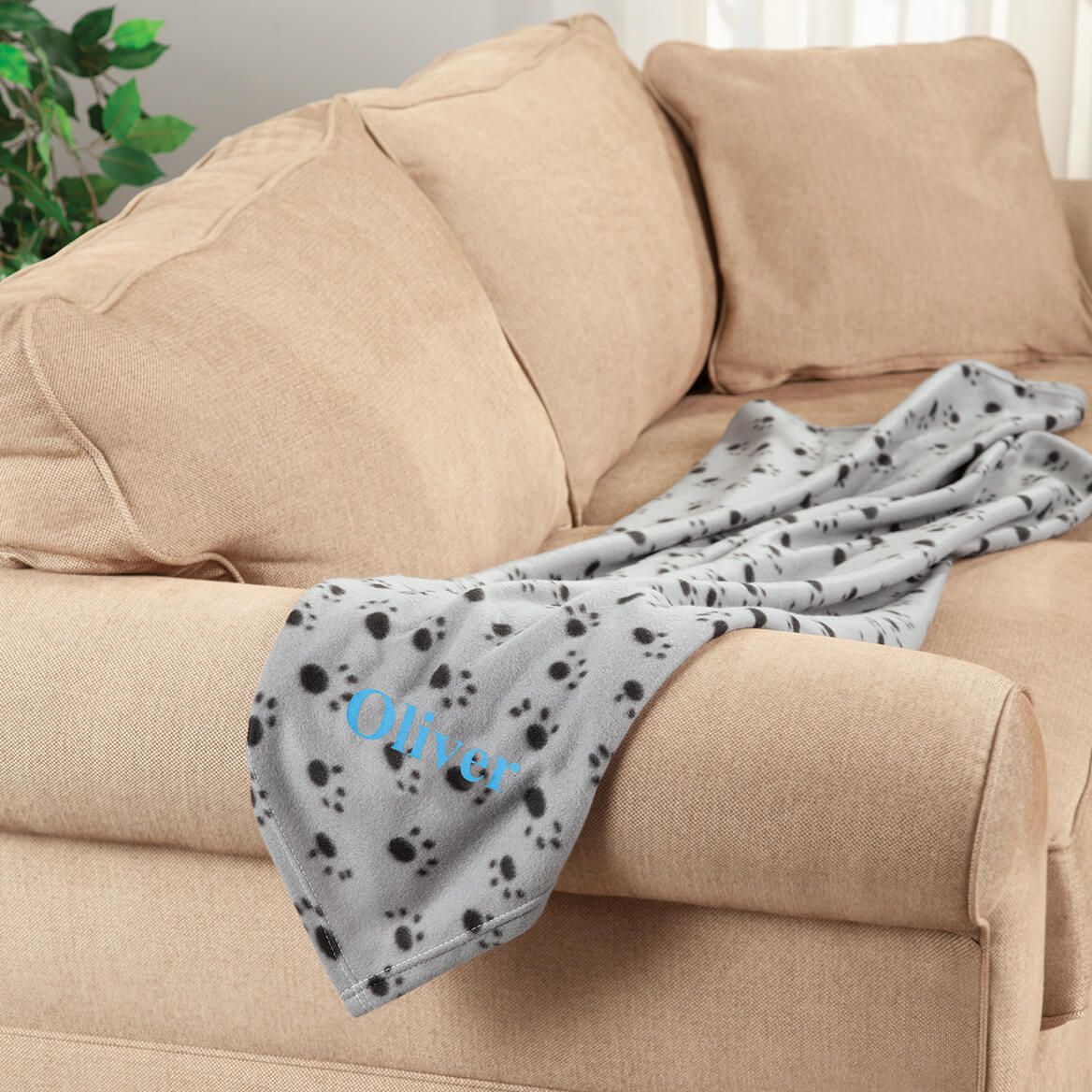 Personalized Paw Print Pet Blanket-377495