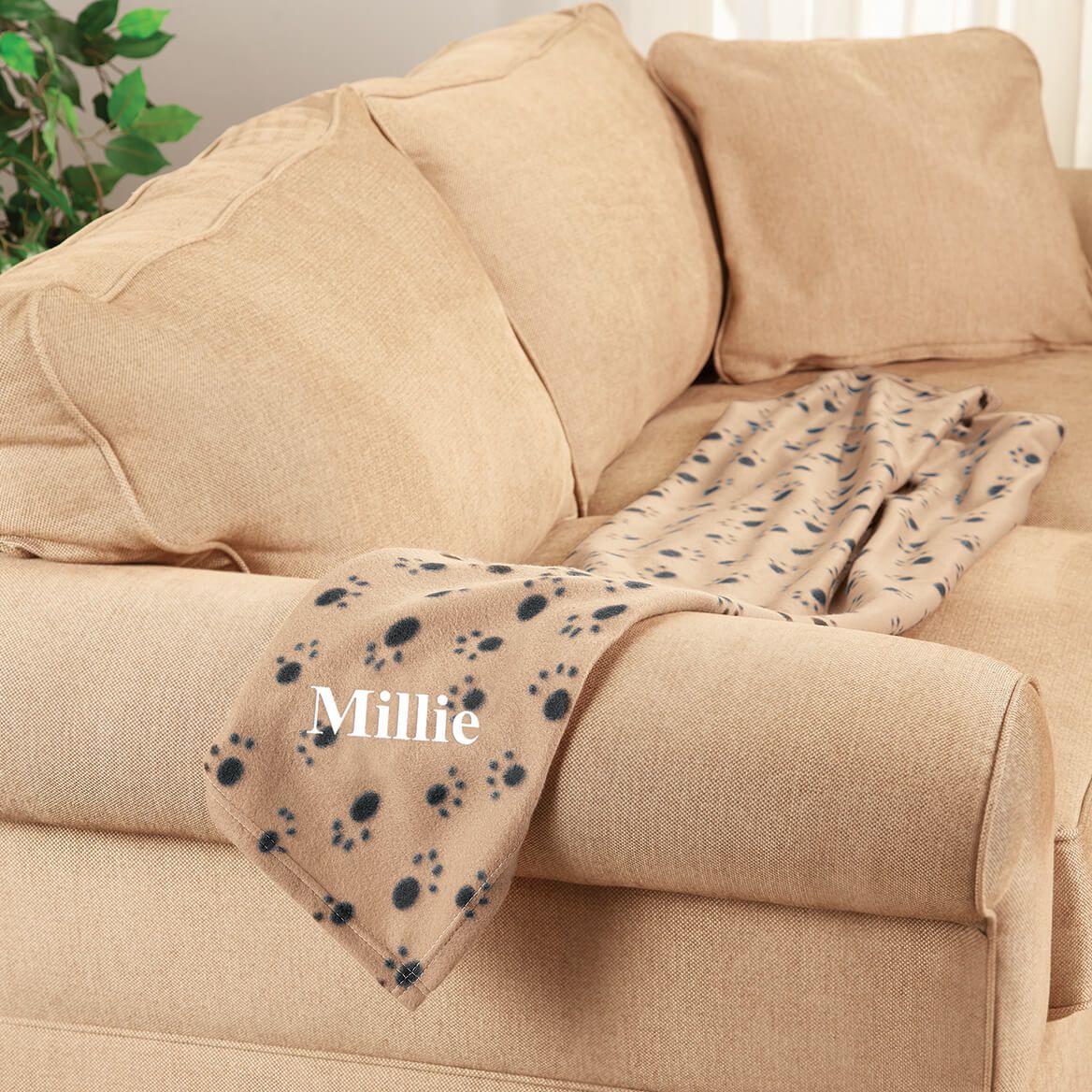 Personalized Paw Print Pet Blanket-377495