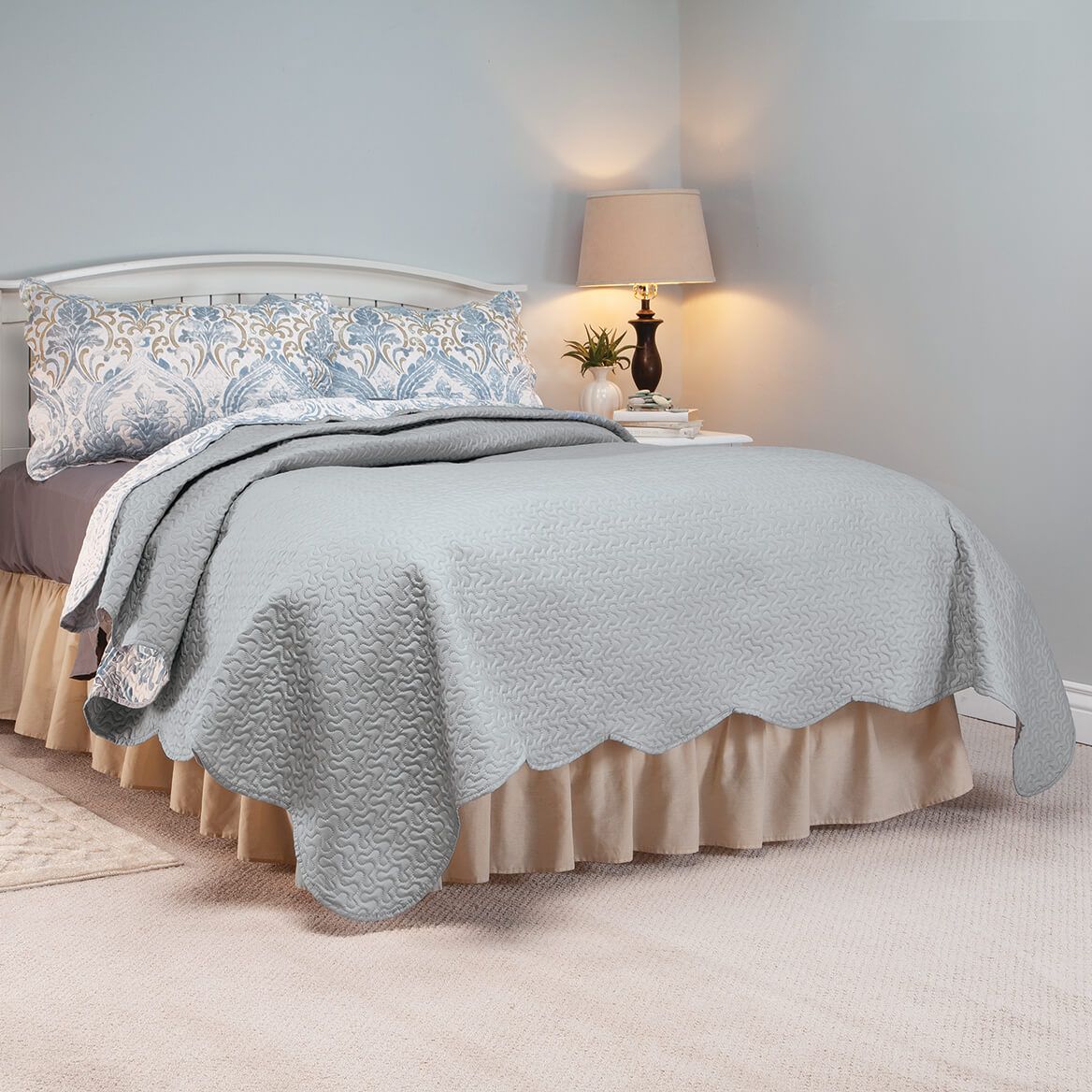 3-Pc. Reversible Fleur-de-Lis Pinsonic Bedspread Set by OakRidge™-377648