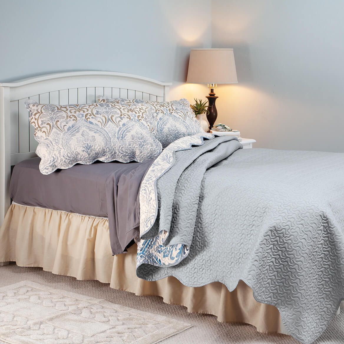 3-Pc. Reversible Fleur-de-Lis Pinsonic Bedspread Set by OakRidge™-377648