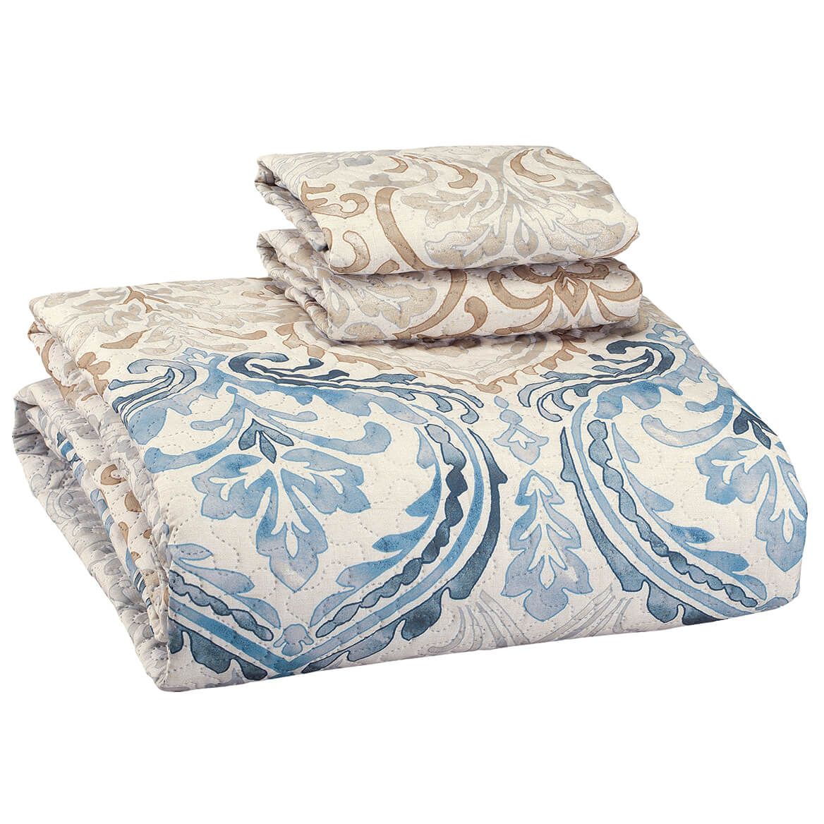 3-Pc. Reversible Fleur-de-Lis Pinsonic Bedspread Set by OakRidge™-377648