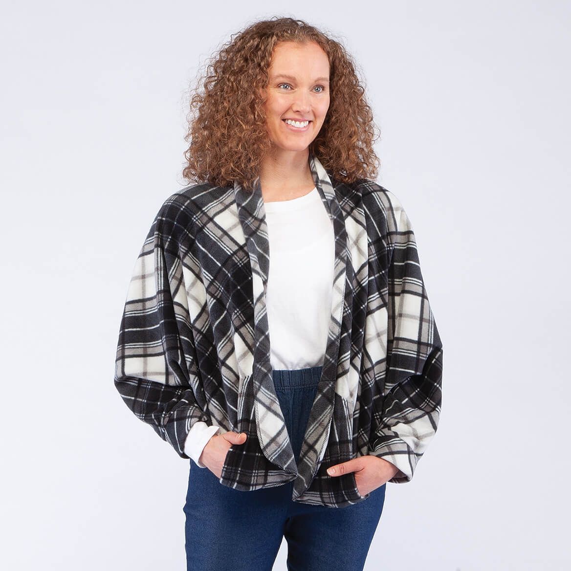 35 degrees Below Chill Chaser Cuffed Shawl, Solid-377875