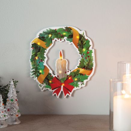 Lighted Window Sticker Wreath by Holiday Peak™-377996