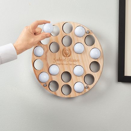 Personalized Engraved Golf Ball and Wreath Ball Holder-378039