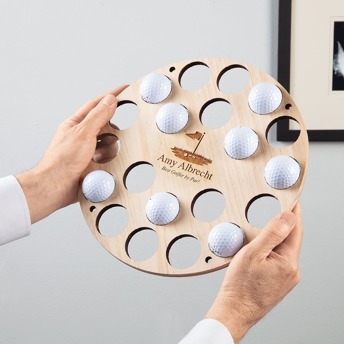 Personalized Engraved Golf Flag Ball Holder-378040