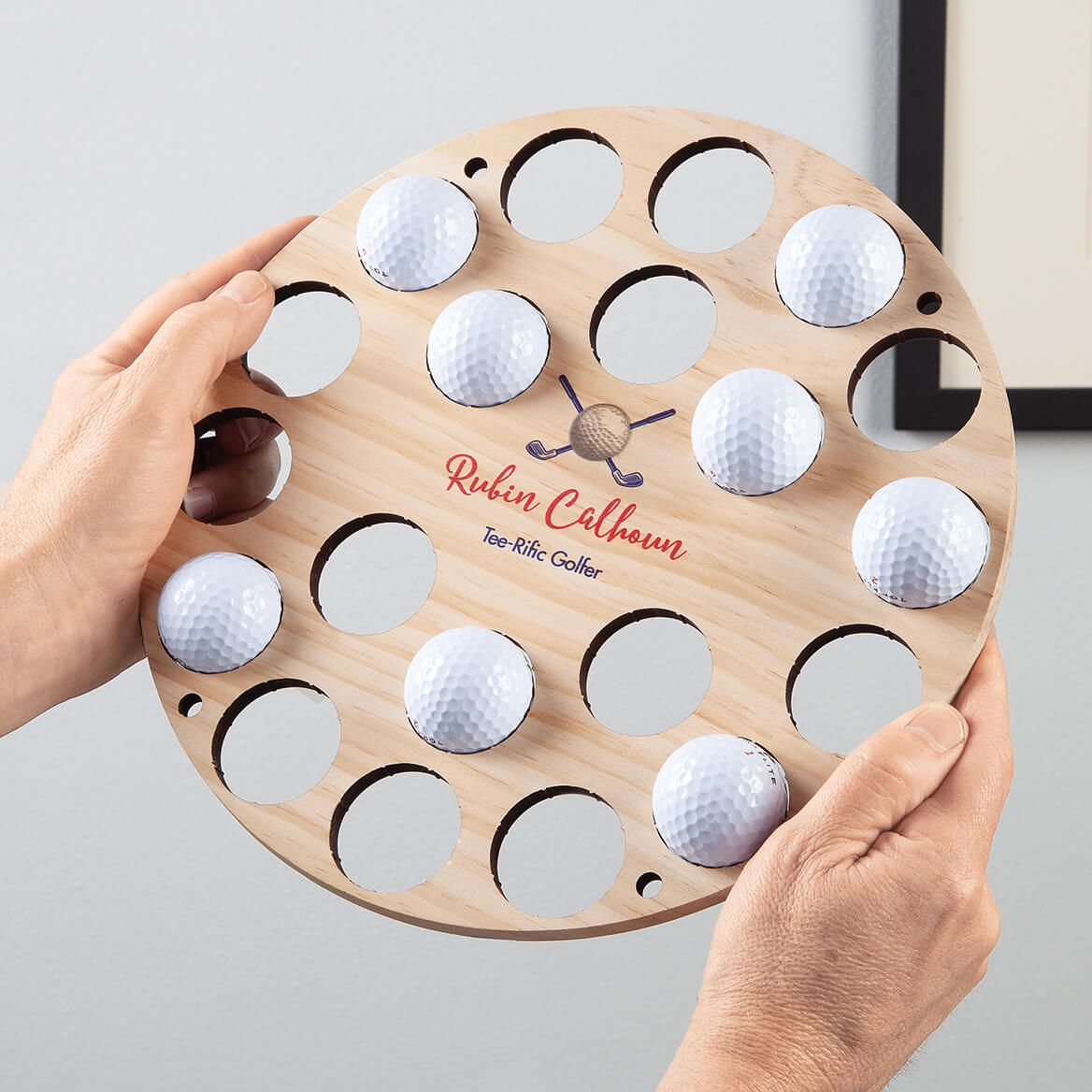 Personalized Printed Golf Ball and Clubs Ball Holder-378042