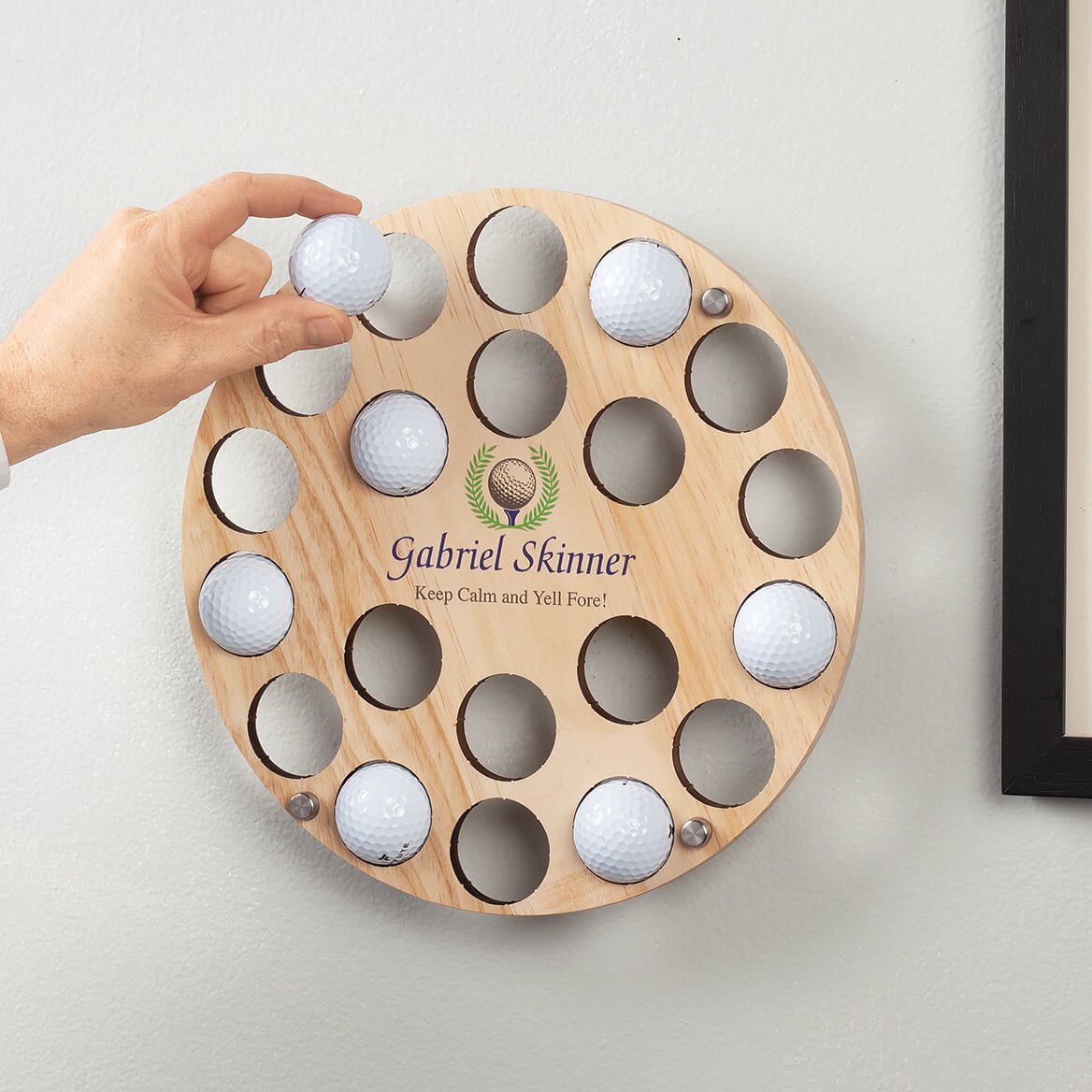 Personalized Printed Golf Ball and Wreath Ball Holder-378043