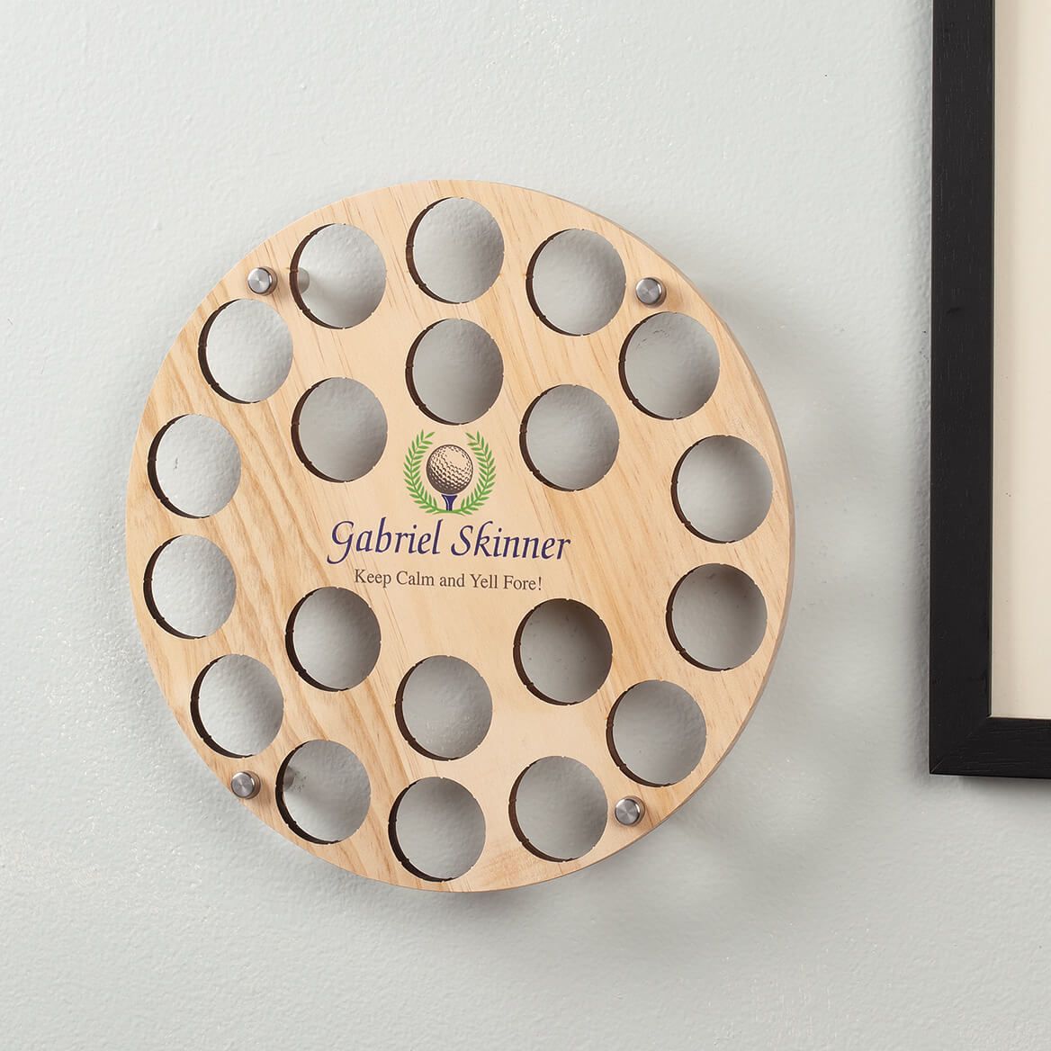Personalized Printed Golf Ball and Wreath Ball Holder-378043