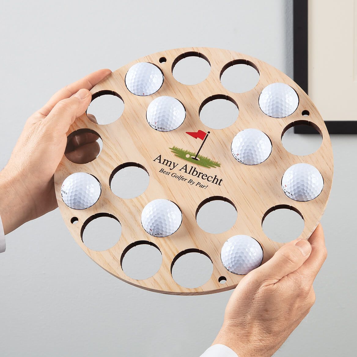 Personalized Printed Golf Flag Ball Holder-378044