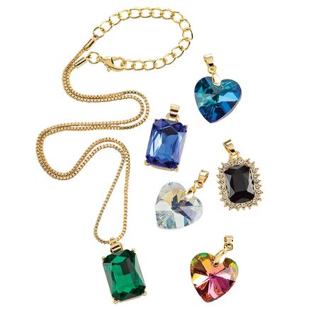 Mix and Match Crystal Pendants, Set of 6-378114