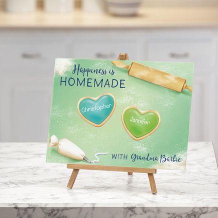 Personalized Happiness is Homemade Glass Cutting Board-378123