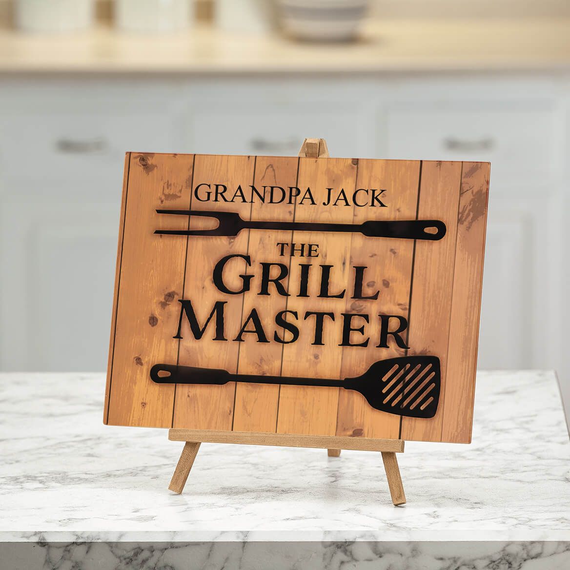 Personalized Grill Master Glass Cutting Board-378125