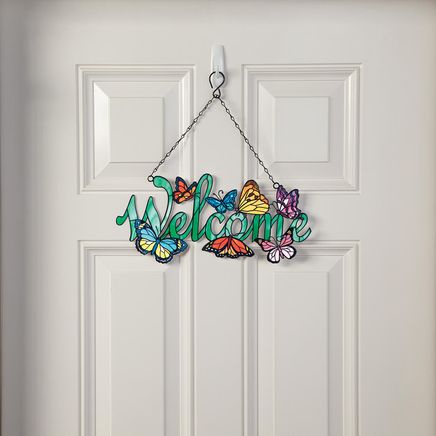 Metal Butterflies Welcome Sign by Fox River™ Creations-378189