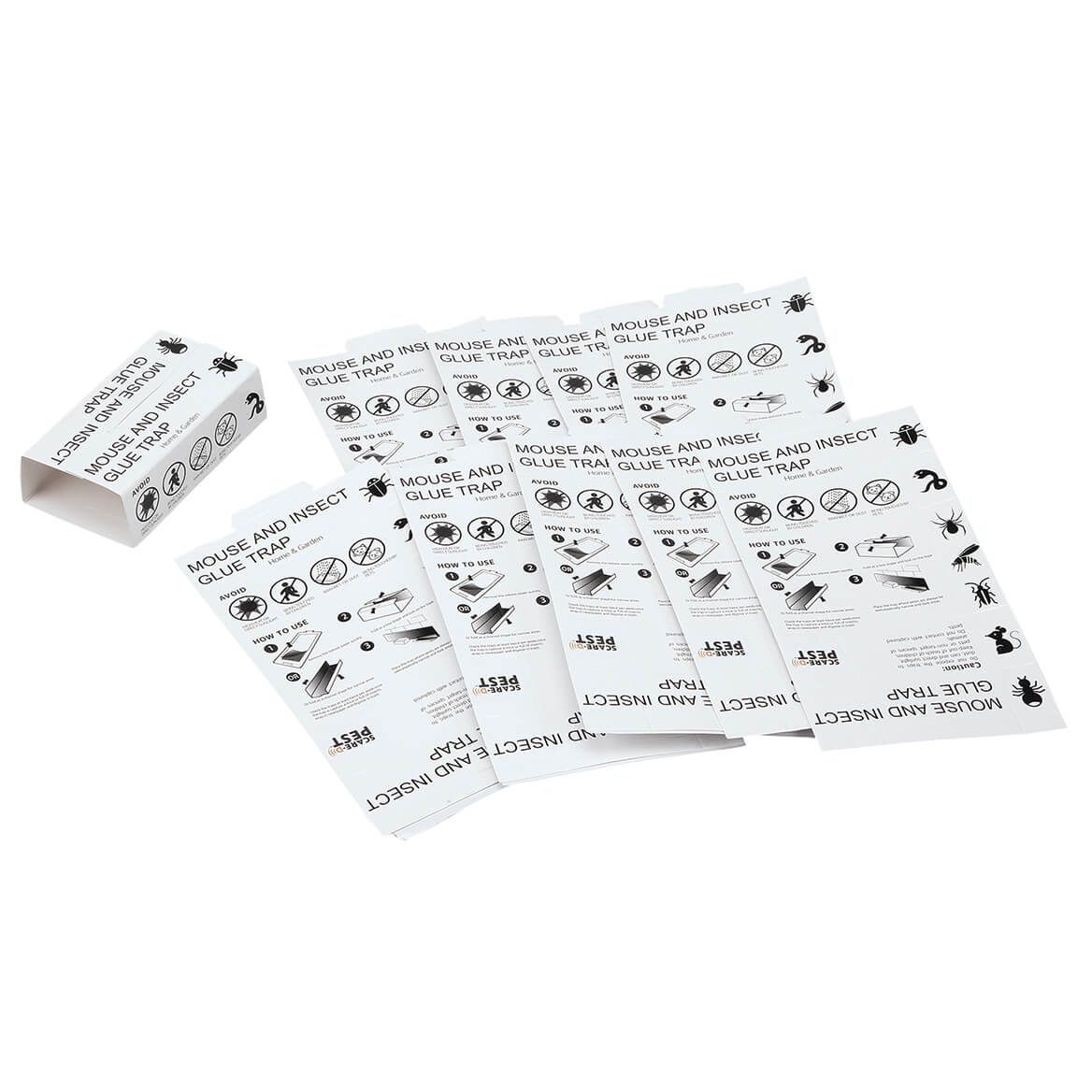 Mouse and Insect Glue Traps, Set of 10 by Scare-D-Pest™-378230