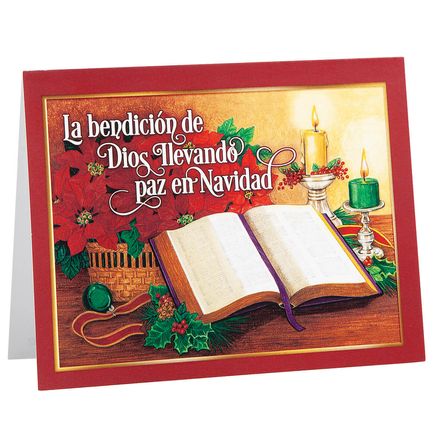 God's Blessing Spanish Language Christmas Cards, Set of 20-378262