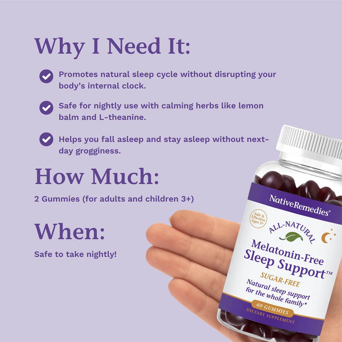 Native Remedies® Melatonin-Free Sleep Support™ Gummies-378278