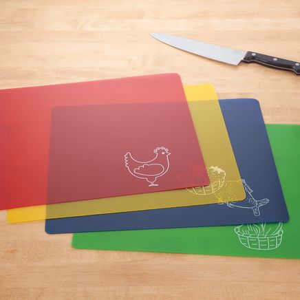 Flexible Cutting Boards, Set of 4 by Chef's Pride™-378382
