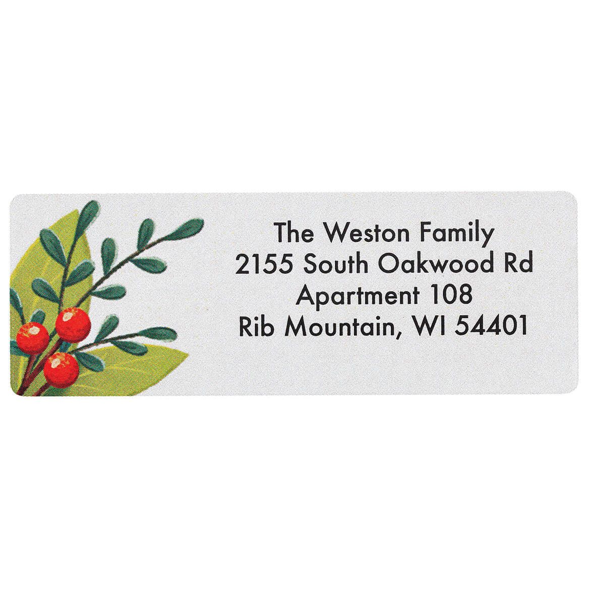 Personalized Floral Border Address Labels and Seals, Set of 20-378448