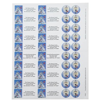Personalized Peaceful Starry Night Address Labels and Seals, Set of 20-378449