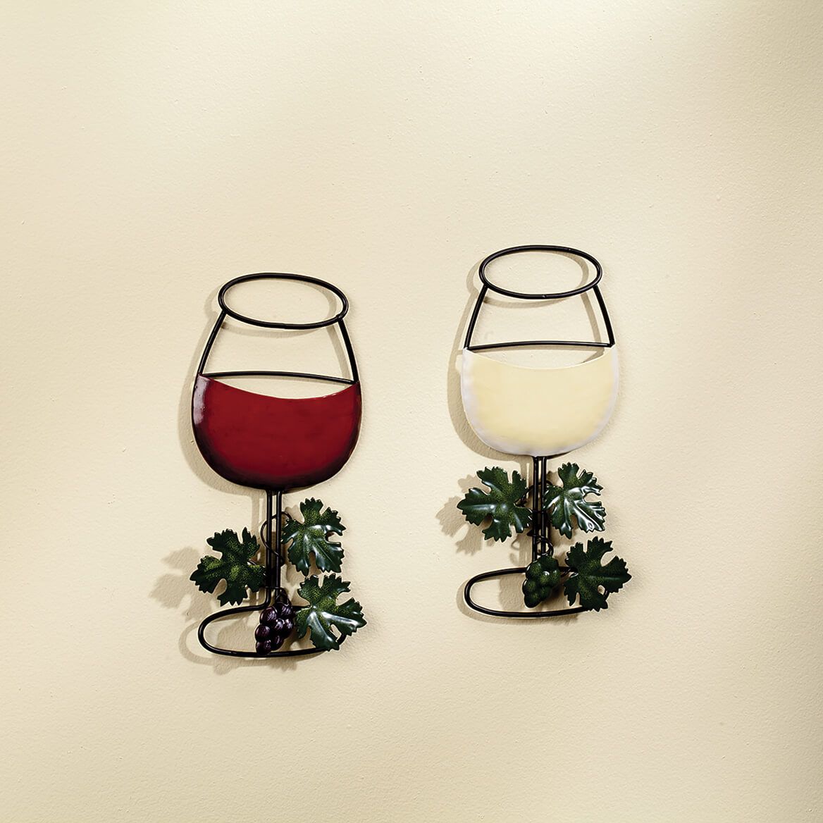 Wine Wall Clock and Wine Glasses Décor Set-378477