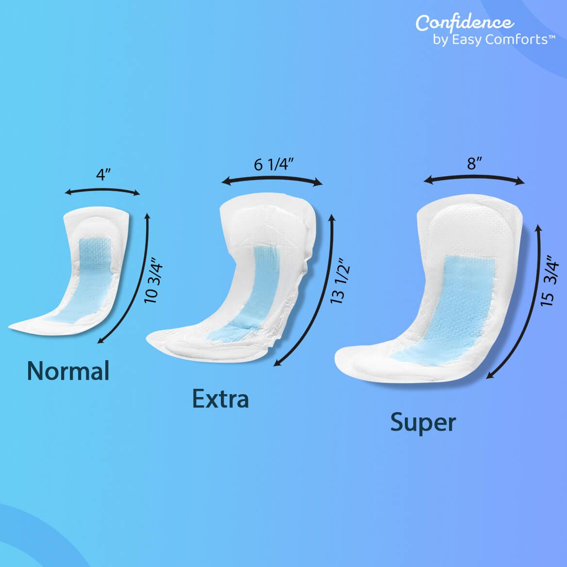 Confidence by Easy Comforts™ Incontinence Pads, Case-378514