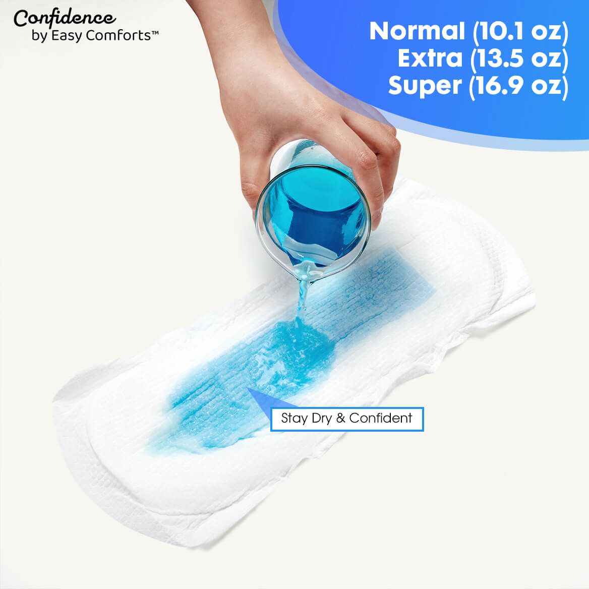 Confidence by Easy Comforts™ Incontinence Pads, Case-378514