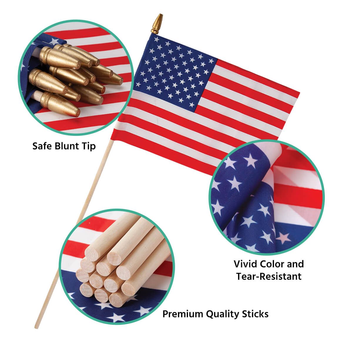 Mini American Flags, Set of 12-378711